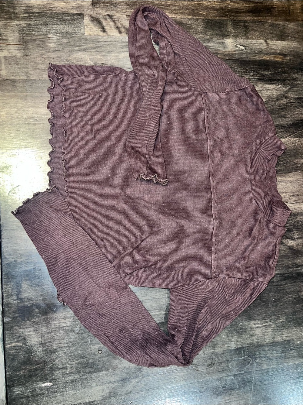 RVCA Ribbed Crew Neck Sweater in Mauve